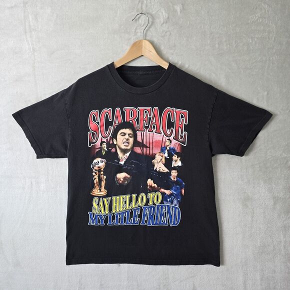 Scarface Say Hello to My Little Friend Shirt Large Movie Vintage Rap Tee Style - Picture 2 of 6